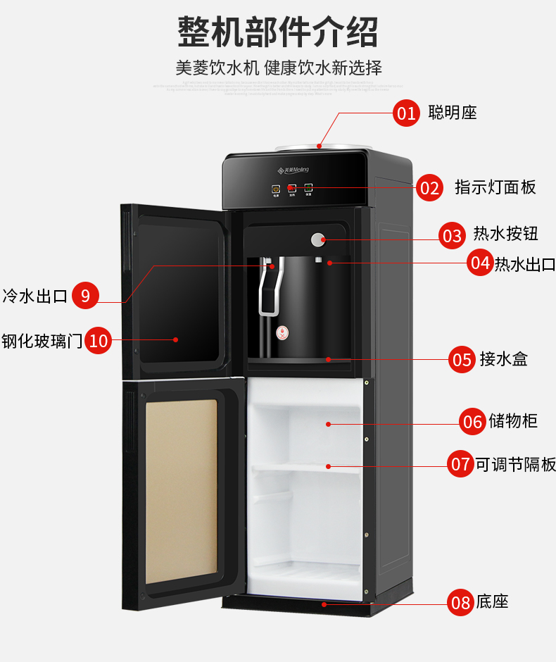 nên mua máy lọc nước loại nào Meiling nước nóng lạnh thẳng đứng và lạnh hộ gia đình tiết kiệm năng lượng máy lọc nước đầu nguồn nào tốt