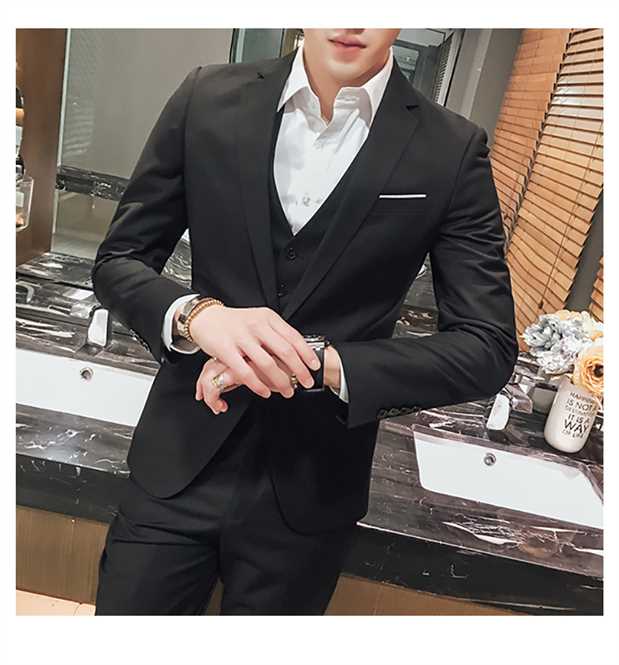 Anh phiên bản Hàn Quốc của bộ đồ mỏng phù hợp với nam đẹp trai tự trồng quần áo chuyên nghiệp sinh viên đại học Lang nhóm ăn mặc phù hợp vest nam đẹp