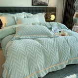 Антистатический зимний пододеяльник, утепленный коралловый двусторонний комплект, легкий роскошный стиль, 4 предмета