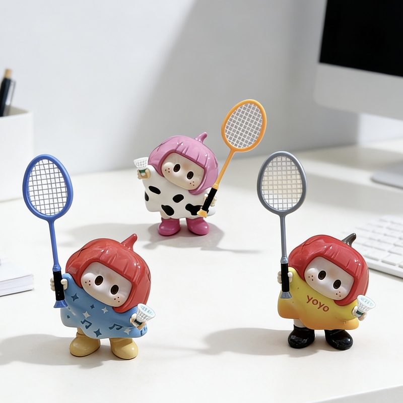 Right-Hand Holding Accessory Badminton Racket Set Miniature Doll Yoyo Decoration Other Model Toys Right-Hand Holding Accessory Badminton Racket Set Miniature Doll Yoyo Decoration Other Model Toys