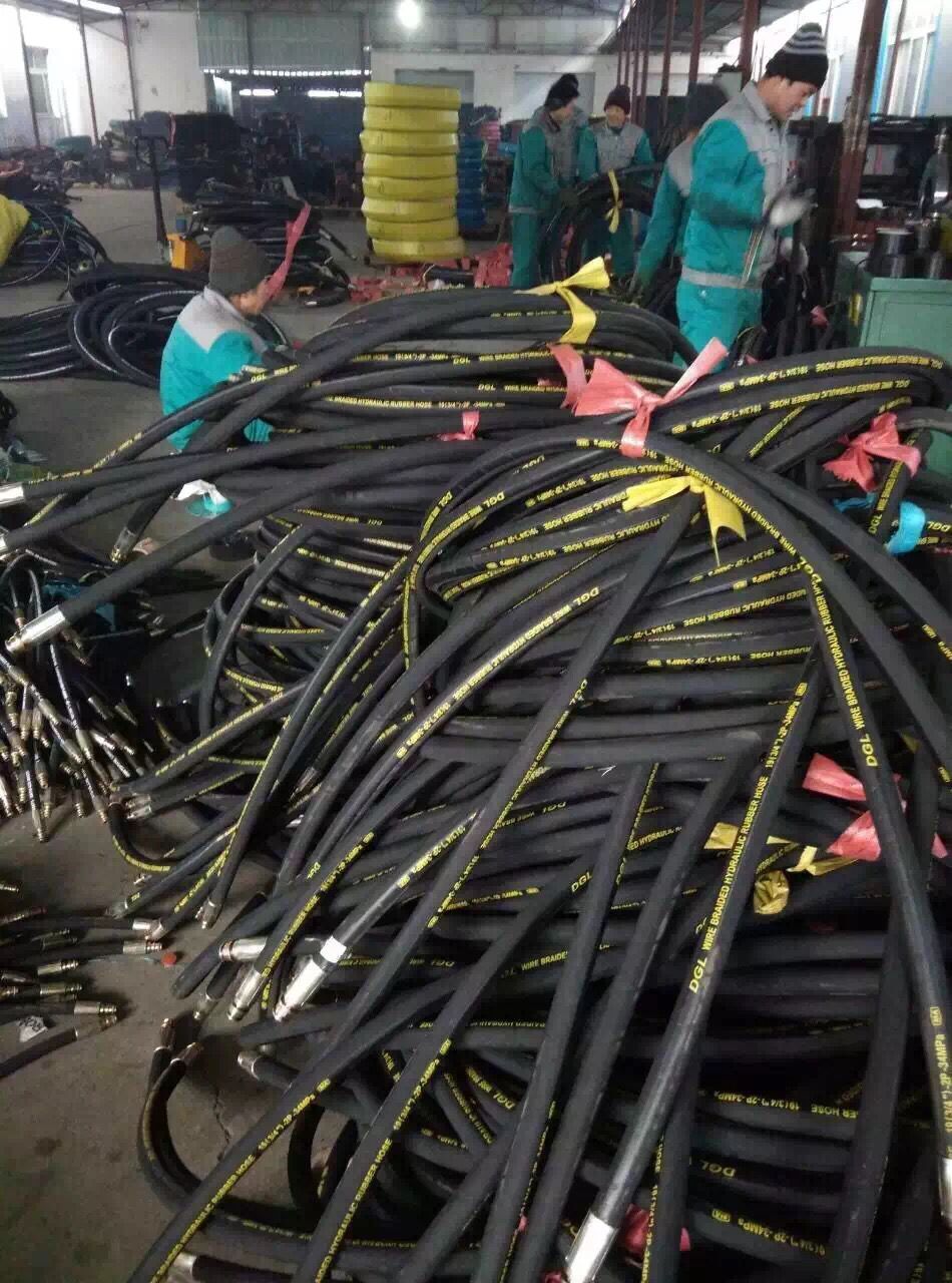 Steel wire wound rubber pipe steel wire braided rubber pipe hydraulic pipe tubing plant direct multilayer steel wire rubber pipe-Taobao