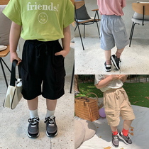Qiqi number childrens pants boys shorts childrens summer new casual pants thin baby pants Korean version