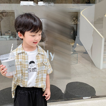 Qiqi Tong Cang childrens shirt boy short sleeve summer thin Korean baby shirt 1-5 year old girl Summer tide