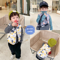 Qiqi Tong Cang baby down jacket 2019 new boys autumn winter vest children inner bladder girl cartoon coat tide