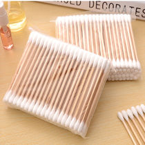 Double-headed bamboo and wood cotton swab Sanitary cotton ball makeup remover cotton swab stick Household ear beauty medical independent packaging