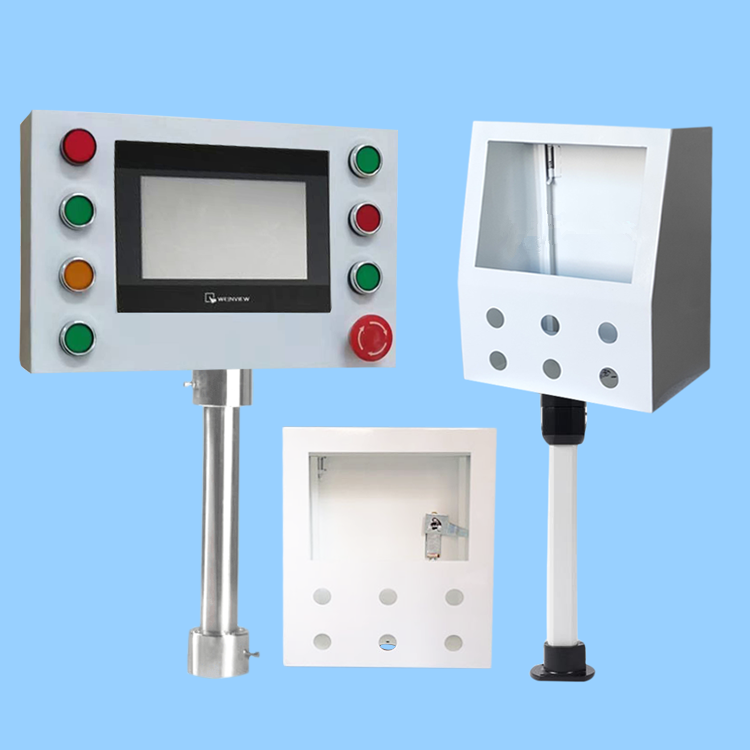 Touch screen mounting case 7 inch Sinders human-machine interface control box PLC touch screen electric cabinet swivel bracket button