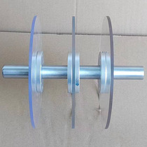 Aluminum alloy baffle plate with fixed plate adhesive tape retaining ring double-sided boss multiple sets of baffle shaft holes 25 spring pressure plate