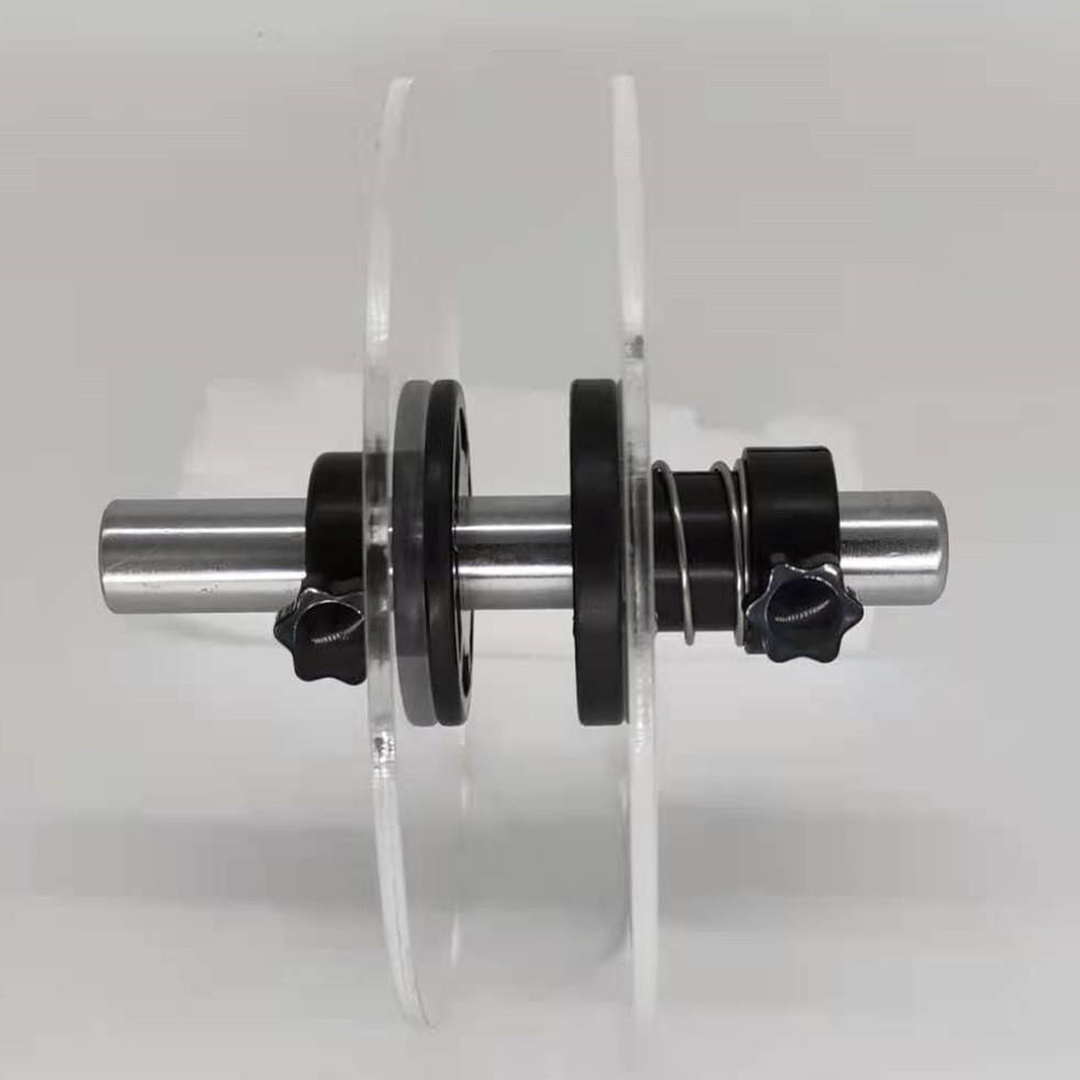 Label stopper disc carrier with packing spring pressed disc Merit sheet fixing disc motor retraction disc braiding machine bezel