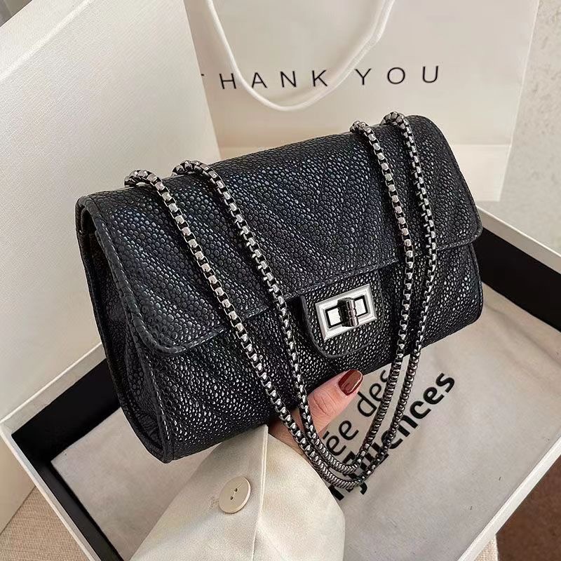 High-End Textured Black Small Square Bag for Women 2023 New Fashion Versatile Shoulder Bag Crossbody Bag Summer Chain Bag High-End Textured Black Small Square Bag for Women 2023 New Fashion Versatile Shoulder Bag Crossbody Bag Summer Chain Bag
