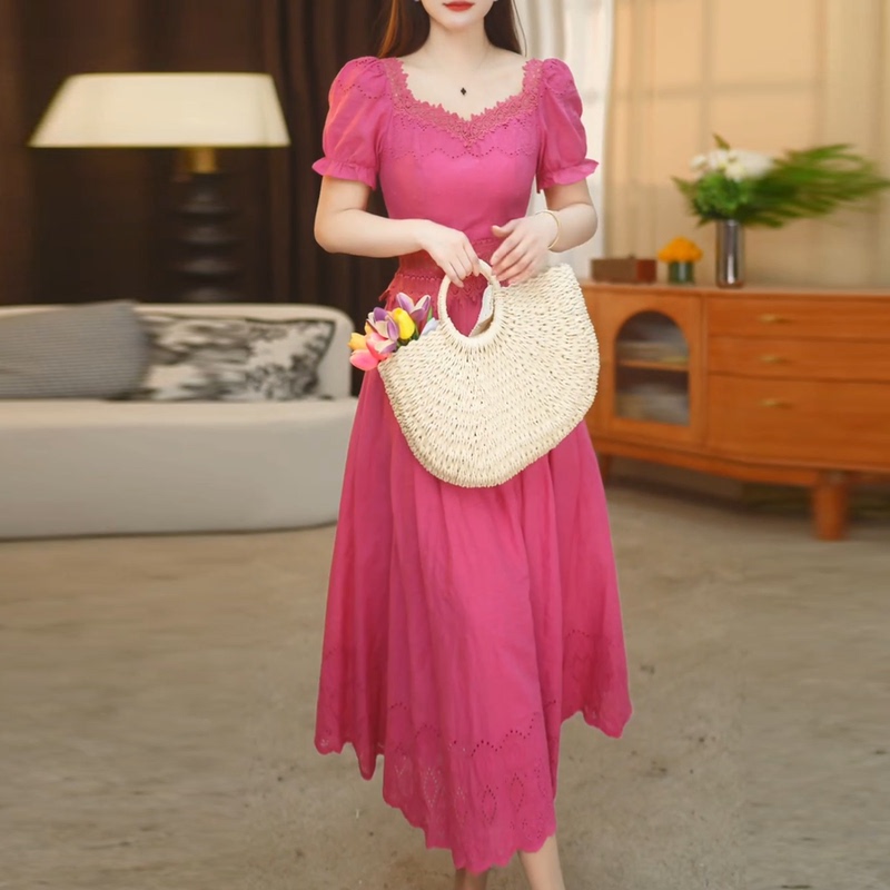 Gentle Style Dress for Women, New 2026 Popular Trendy Summer Mid-Length Dress, Super Flattering, Heavy Crochet Dress
