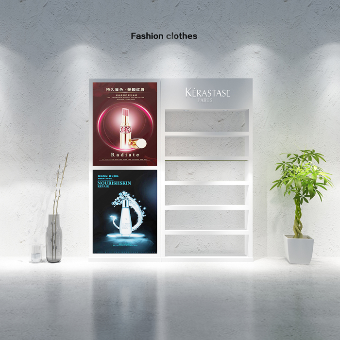 Paint double-sided light box Kashen hairdressing shop product cabinet Shiseido shelf L'Oréal cosmetics display cabinet customization