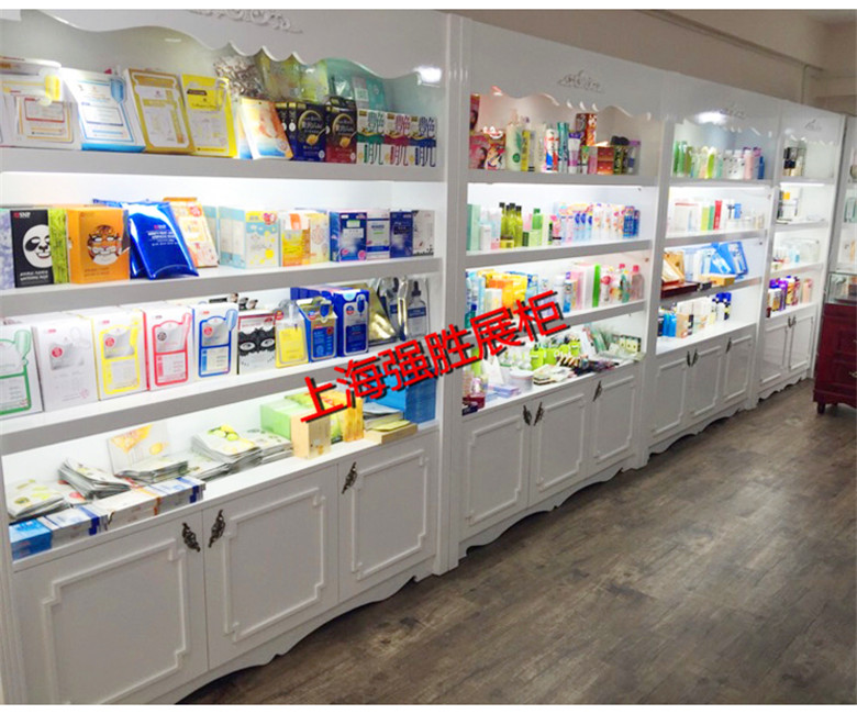 Cosmetic cabinet display cabinet Cosmetic table custom container display container beauty salon brand cabinet Paint wooden shelves