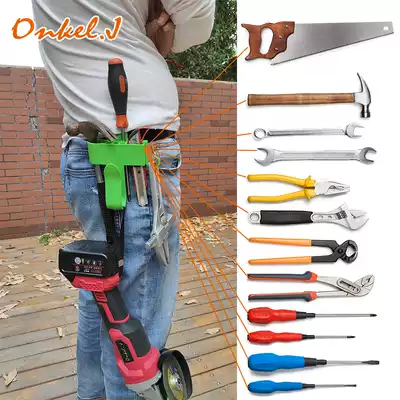 Electric screwdriver hanging waist rack with hook holster Electric drill kit Woodworking bricklayer belt bracket hanging rack