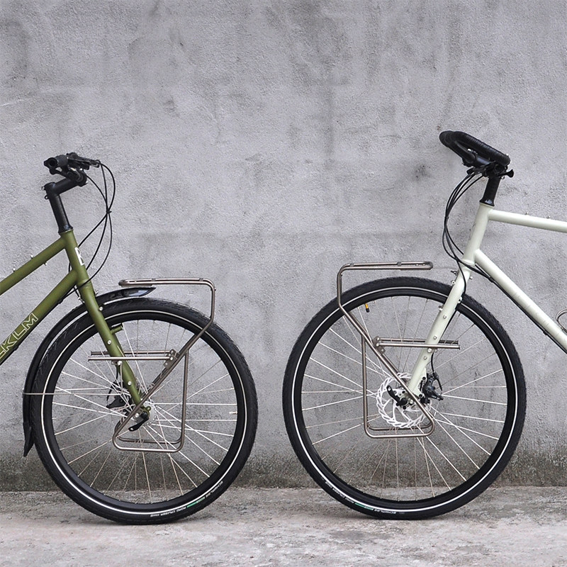 LKLM cheerful platform front shelf long-distance load 304 stainless steel pannier rack bicycle luggage rack