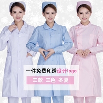 Nightingale nurse uniform White coat Short-sleeved summer dress Long-sleeved winter dress overalls Doctor pharmacy Beauty salon