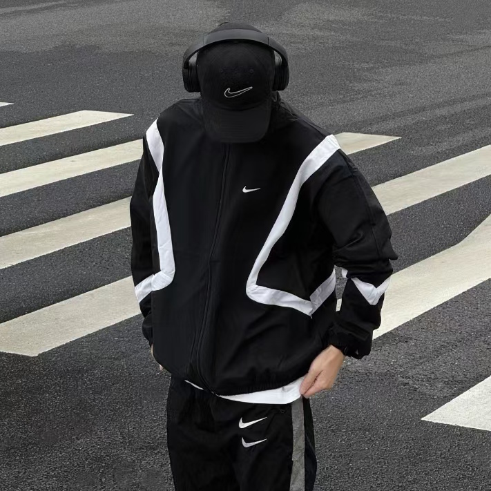 Nike's New 25-Year Anniversary Men's and Women's Jacket, Woven Loose Breathable Stand-Up Collar Sports Jacket Fz0249-010