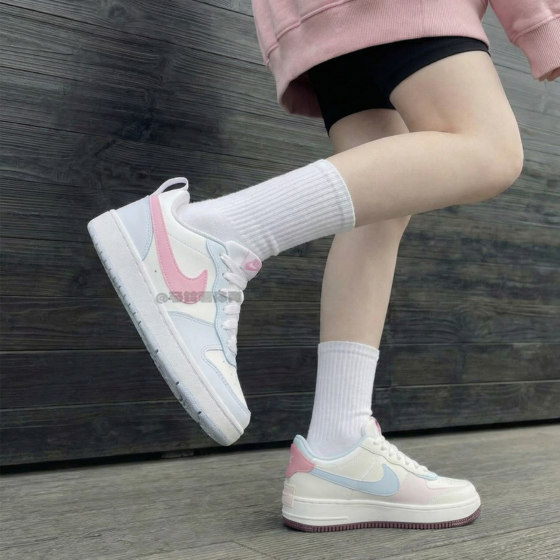 Nike Court Borough Nike Light Pink Blue Big Girl's Low-Top Casual Sneakers Iq2725-101 Nike Court Borough Nike Light Pink Blue Big Girl's Low-Top Casual Sneakers Iq2725-101