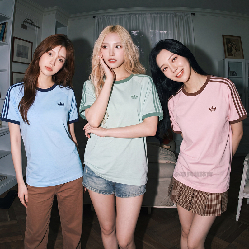 Adidas Adidas Trefoil Spring and Summer Loose Sports Casual Round Neck T-Shirt Short Sleeve Unisex New Pink