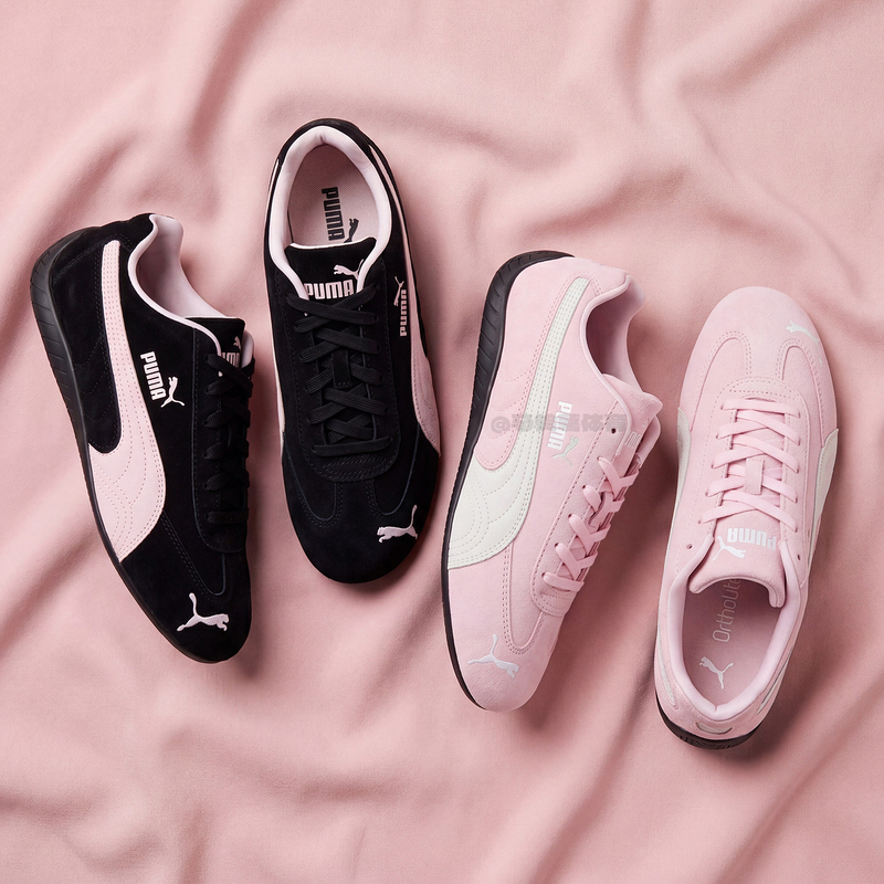 Puma Speedcat Og Puma Racing Training Shoes Thin Sole Park Chaeyoung Same Style Black and Pink Unisex 398846