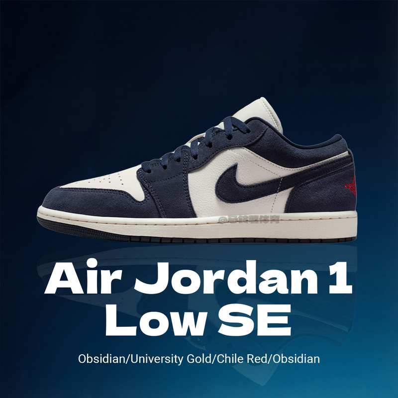 Air Jordan 1 Se Nike Aj1 Navy Blue New Low-Top Retro Basketball Shoes Men's Io7448-400