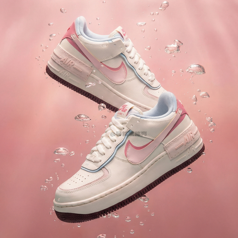 Nike Air Force 1 Af1 Nike's New White, Pink and Blue Valentine's Day Limited Edition Sneakers for Women Iq9803-161