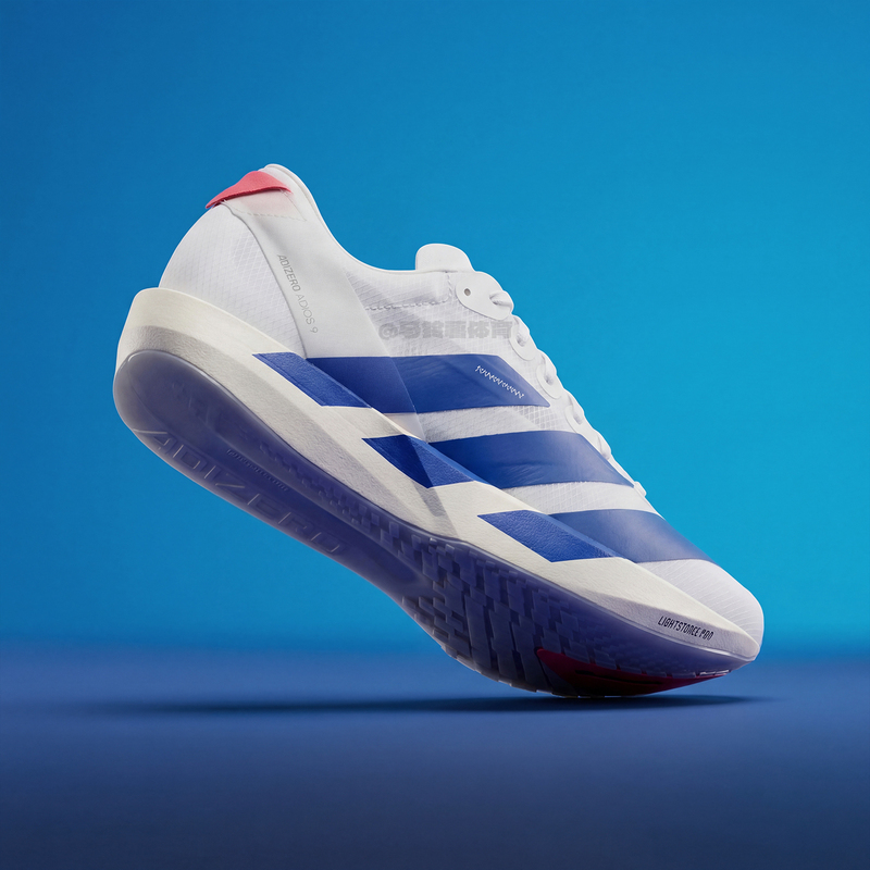 Adidas Adizero Adios 9 New White and Blue Men's Low-Top Running Shoes Jq0765