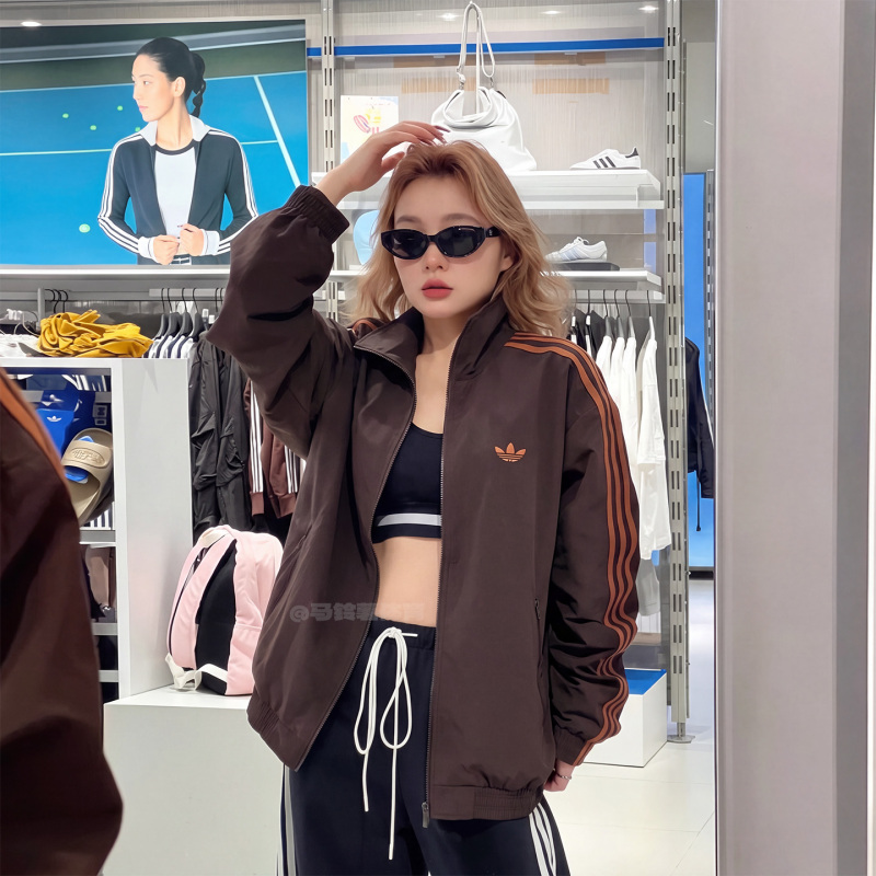 Adidas Adidas Trefoil New Football Style Men's and Women's Stand-Up Collar Jacket Casual Sports Jacket Ks7492 Adidas Adidas Trefoil New Football Style Men's and Women's Stand-Up Collar Jacket Casual Sports Jacket Ks7492