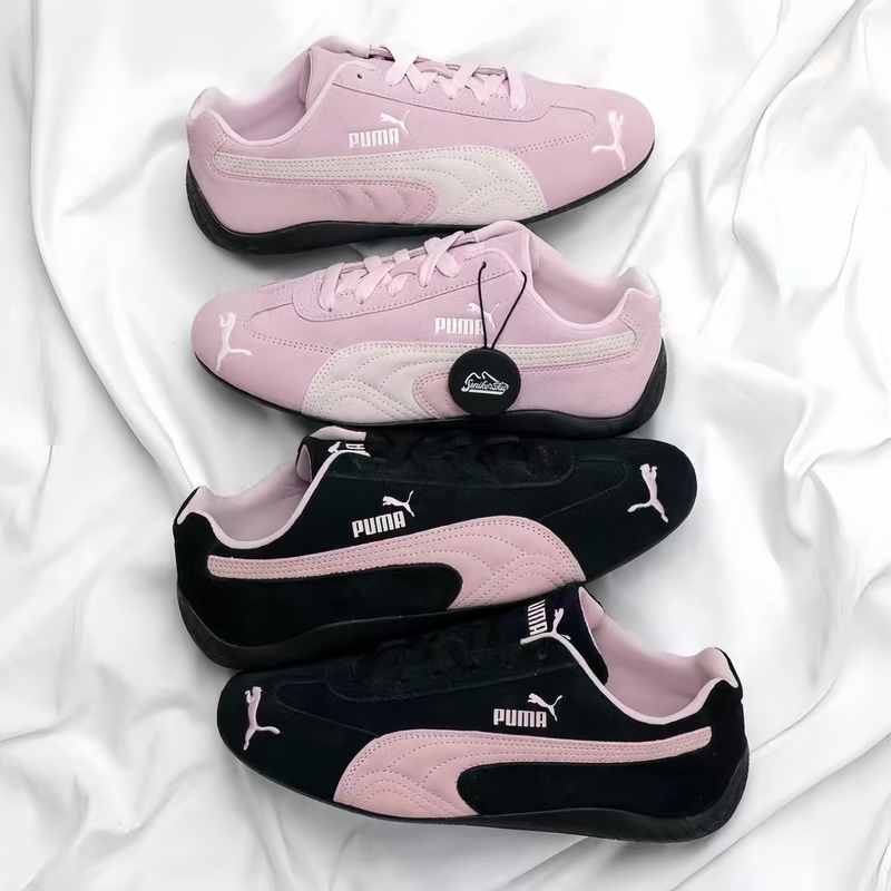 Puma Speedcat Og Puma Racing Training Shoes Thin Sole Park Chaeyoung Same Style Black and Pink Unisex 398846