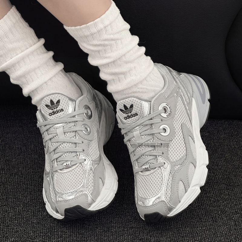 Adidas Adidas Trefoil Jennie Same Style Sports Running Shoes Bagel Shoes Silver Women's Shoes Gz3569 Adidas Adidas Trefoil Jennie Same Style Sports Running Shoes Bagel Shoes Silver Women's Shoes Gz3569