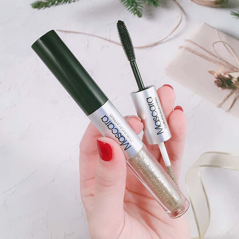 Li Jiaqi recommended starry double-head crushed drill mascara bright sheet waterproof and sweat-proof, long thick and dense roll and not fainting