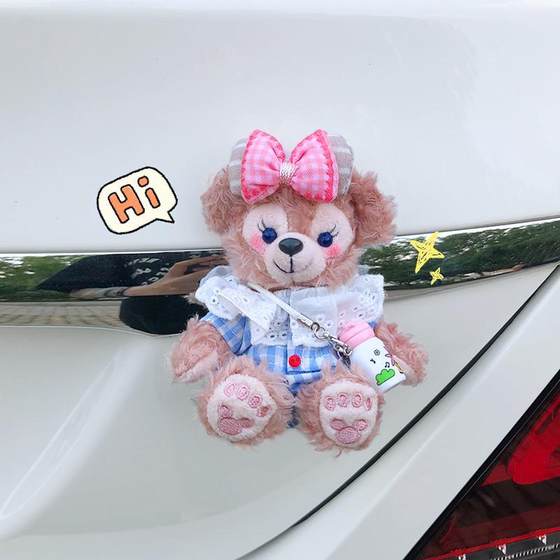 可爱熊车尾挂件后备箱尾部公仔玩偶油箱车外装饰品车顶卡通通用款