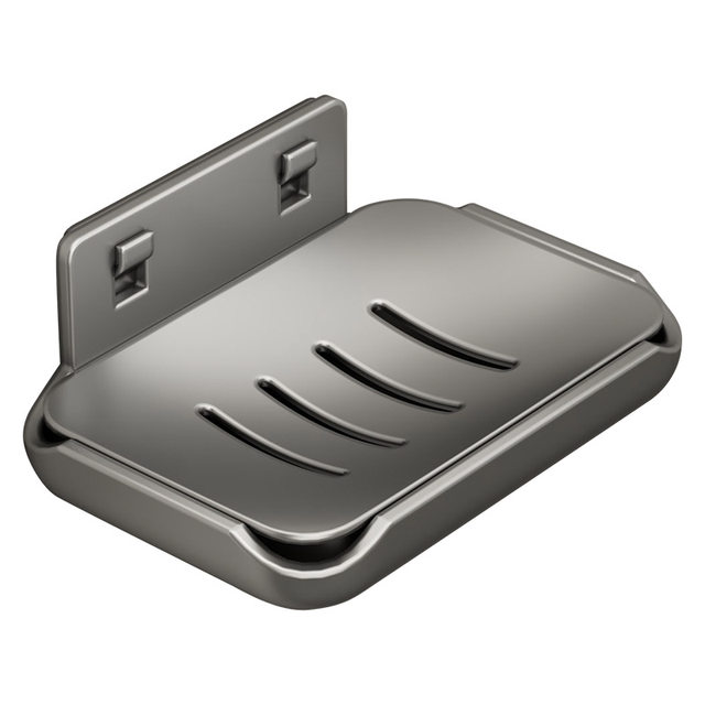 Japanese-Style Light Luxury Soap Holder, Wall-Mounted, No-Drill, Bathroom Space Aluminum, High-End Double Soap Dish with Drainage