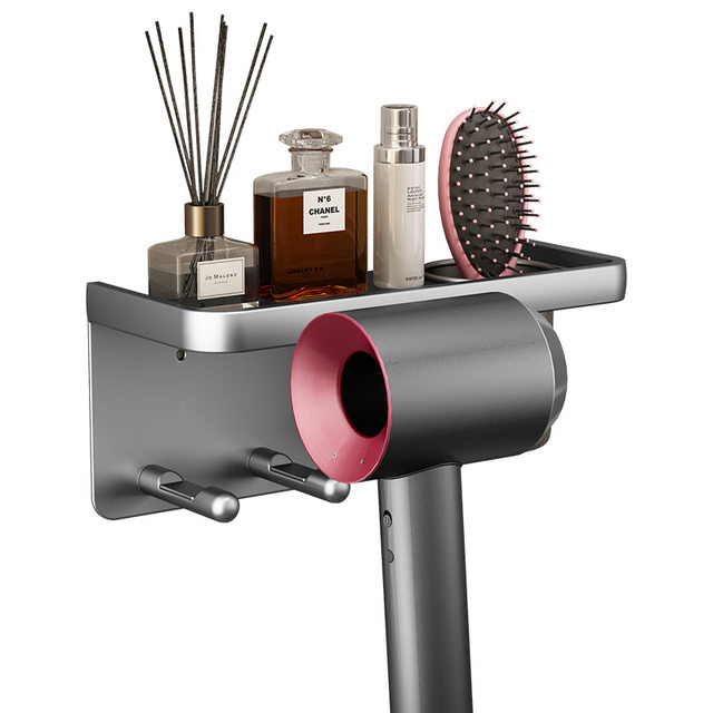 Japanese light luxury toothbrush rack without punching gun ash bathroom mouthwash cup brushing cup wall-mounted electric rack