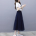 Mùa xuân 2019 của phụ nữ váy mùa hè pop váy của phụ nữ mới lưới một bộ váy từ tay ngắn T hai mảnh - A-Line Váy kiểu đầm xòe A-Line Váy