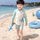 ໄດໂນເສົາແຂນຍາວຂອງເດັກຊາຍ Sunscreen ຊຸດລອຍນ້ໍາ Split ແຫ້ງໄວ