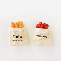 Half-plum baguette tomato message stickers creative simulation food side decoration refrigerator stickers resin magnetic stickers