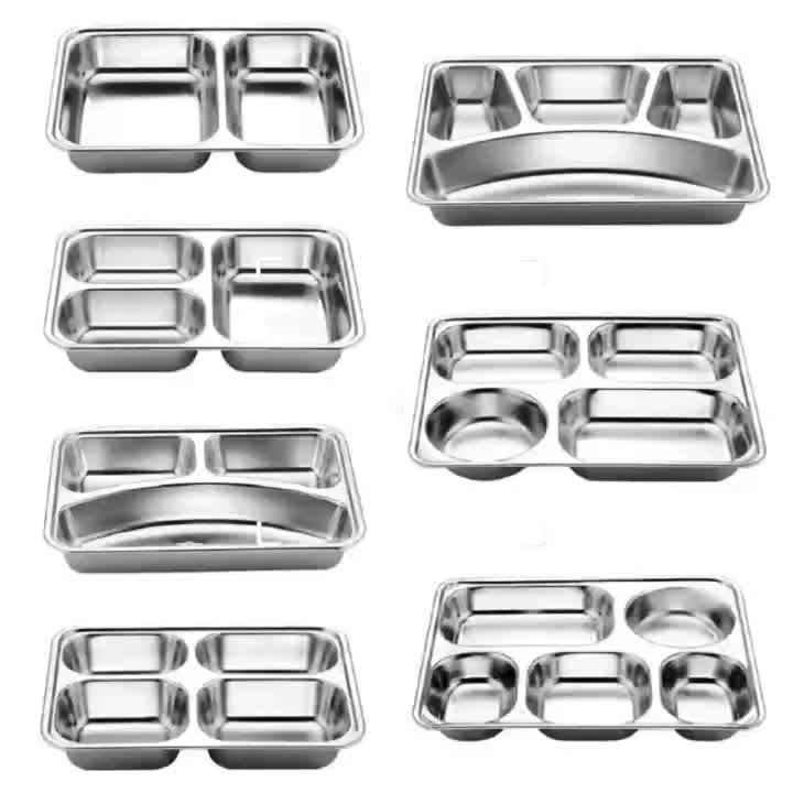 Plates Food Tray Dinner Plate Lunch Tray School Fast Food Canteen Divided Dinner Tray Plates
