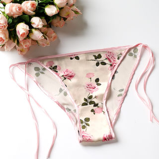 New product 100 mulberry silk women's adjustable strappy underwear