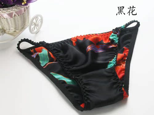 Siêu phổ biến thời trang sexy 100% lụa lụa đồ lót phụ nữ thong t quần tóm tắt