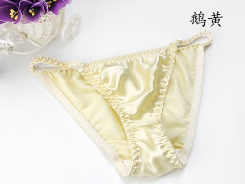 Siêu phổ biến thời trang sexy 100% lụa lụa đồ lót phụ nữ thong t quần tóm tắt