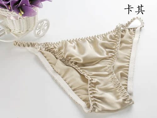 Siêu phổ biến thời trang sexy 100% lụa lụa đồ lót phụ nữ thong t quần tóm tắt