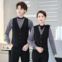 Hotel dining waiter waistcoat set women long sleeve bar KTV Western restaurant hot pot restaurant overalls autumn and winter clothes