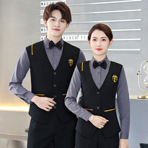 Hotel Restaurant KTV Bar Womens Vest Set Western Restaurant Waiter Pitch Workwear Set Work Clothes Men