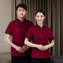 Clean clothes short-sleeved women Hotel hotel rooms aunt work clothes Hospital property cleaning staff Summer Set