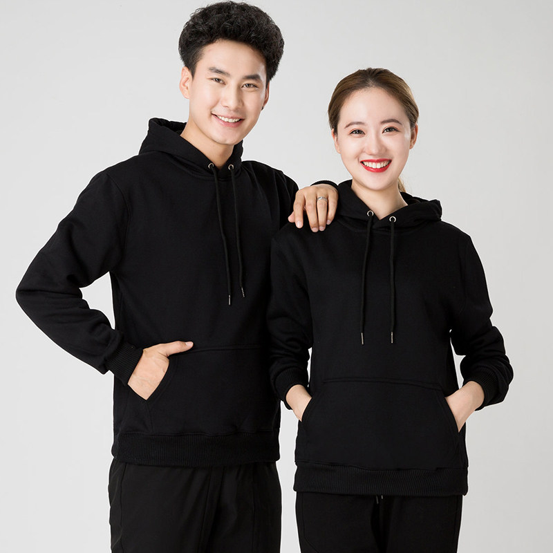 Wei clothing custom work clothes print logo waiter hooded plus velvet group clothes diy class coat