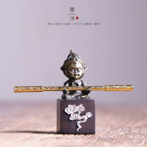 Copper solid battle Holy Buddha ornaments Qi Tian Dai Sheng Wukong monkey Zen tea ceremony accessories tea pet tea table ornaments