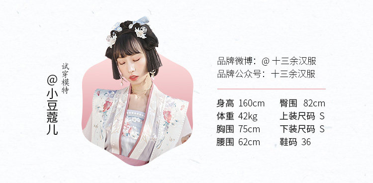 китайский костюм 【十三余 小豆蔻儿】[晗光玉蕊-清平乐联名款]  绣花宋大袖汉服女