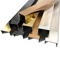 Stainless steel U-groove black titanium decorative ceiling background wall shaped L-groove metal edging strip