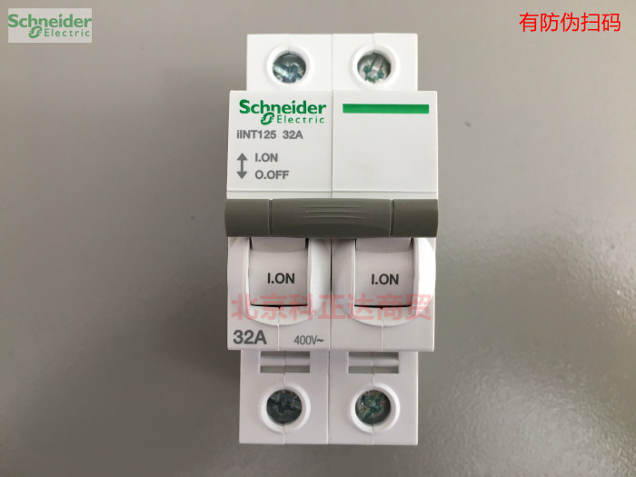 Schneider isolation switch iINT125 2P 32A circuit breaker iINT 32A 2PA9S68232