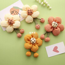 Plus cotton sunflower flower pin sun flower shoes bag accessories diy jewelry five petal flower brooch clothing accessories